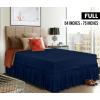 imageUtopia Bedding Queen Elastic Bed Ruffle  Easy Wrap Around Ruffle  Microfiber Bed Skirt with Adjustable Elastic Belt 16 Inch Tailored Drop  Hotel Quality Bedskirt Fade Resistant Queen GreyNavy