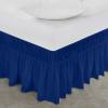 imageUtopia Bedding Queen Elastic Bed Ruffle  Easy Wrap Around Ruffle  Microfiber Bed Skirt with Adjustable Elastic Belt 16 Inch Tailored Drop  Hotel Quality Bedskirt Fade Resistant Queen GreyRoyal Blue