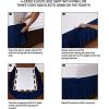 imageUtopia Bedding Queen Elastic Bed Ruffle  Easy Wrap Around Ruffle  Microfiber Bed Skirt with Adjustable Elastic Belt 16 Inch Tailored Drop  Hotel Quality Bedskirt Fade Resistant Queen GreyNavy