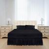 imageUtopia Bedding Queen Elastic Bed Ruffle  Easy Wrap Around Ruffle  Microfiber Bed Skirt with Adjustable Elastic Belt 16 Inch Tailored Drop  Hotel Quality Bedskirt Fade Resistant Queen GreyBlack