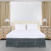 imageUtopia Bedding Queen Elastic Bed Ruffle  Easy Wrap Around Ruffle  Microfiber Bed Skirt with Adjustable Elastic Belt 16 Inch Tailored Drop  Hotel Quality Bedskirt Fade Resistant Queen GreyGrey