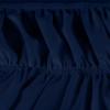 imageUtopia Bedding Queen Elastic Bed Ruffle  Easy Wrap Around Ruffle  Microfiber Bed Skirt with Adjustable Elastic Belt 16 Inch Tailored Drop  Hotel Quality Bedskirt Fade Resistant Queen GreyNavy