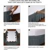 imageUtopia Bedding Queen Elastic Bed Ruffle  Easy Wrap Around Ruffle  Microfiber Bed Skirt with Adjustable Elastic Belt 16 Inch Tailored Drop  Hotel Quality Bedskirt Fade Resistant Queen GreyGrey