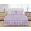 imageUtopia Bedding Queen Elastic Bed Ruffle  Easy Wrap Around Ruffle  Microfiber Bed Skirt with Adjustable Elastic Belt 16 Inch Tailored Drop  Hotel Quality Bedskirt Fade Resistant Queen GreyLavender