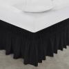 imageUtopia Bedding Queen Elastic Bed Ruffle  Easy Wrap Around Ruffle  Microfiber Bed Skirt with Adjustable Elastic Belt 16 Inch Tailored Drop  Hotel Quality Bedskirt Fade Resistant Queen GreyBlack