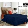 imageUtopia Bedding Queen Elastic Bed Ruffle  Easy Wrap Around Ruffle  Microfiber Bed Skirt with Adjustable Elastic Belt 16 Inch Tailored Drop  Hotel Quality Bedskirt Fade Resistant Queen GreyNavy