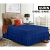 imageUtopia Bedding Queen Elastic Bed Ruffle  Easy Wrap Around Ruffle  Microfiber Bed Skirt with Adjustable Elastic Belt 16 Inch Tailored Drop  Hotel Quality Bedskirt Fade Resistant Queen GreyRoyal Blue