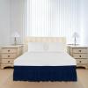 imageUtopia Bedding Queen Elastic Bed Ruffle  Easy Wrap Around Ruffle  Microfiber Bed Skirt with Adjustable Elastic Belt 16 Inch Tailored Drop  Hotel Quality Bedskirt Fade Resistant Queen GreyNavy