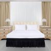 imageUtopia Bedding Queen Elastic Bed Ruffle  Easy Wrap Around Ruffle  Microfiber Bed Skirt with Adjustable Elastic Belt 16 Inch Tailored Drop  Hotel Quality Bedskirt Fade Resistant Queen GreyBlack