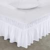 imageUtopia Bedding Queen Elastic Bed Ruffle  Easy Wrap Around Ruffle  Microfiber Bed Skirt with Adjustable Elastic Belt 16 Inch Tailored Drop  Hotel Quality Bedskirt Fade Resistant Queen GreyWhite