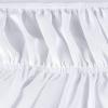 imageUtopia Bedding Queen Elastic Bed Ruffle  Easy Wrap Around Ruffle  Microfiber Bed Skirt with Adjustable Elastic Belt 16 Inch Tailored Drop  Hotel Quality Bedskirt Fade Resistant Queen GreyWhite