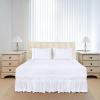 imageUtopia Bedding Queen Elastic Bed Ruffle  Easy Wrap Around Ruffle  Microfiber Bed Skirt with Adjustable Elastic Belt 16 Inch Tailored Drop  Hotel Quality Bedskirt Fade Resistant Queen GreyWhite