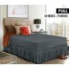 imageUtopia Bedding Queen Elastic Bed Ruffle  Easy Wrap Around Ruffle  Microfiber Bed Skirt with Adjustable Elastic Belt 16 Inch Tailored Drop  Hotel Quality Bedskirt Fade Resistant Queen GreyGrey