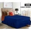 imageUtopia Bedding Queen Elastic Bed Ruffle  Easy Wrap Around Ruffle  Microfiber Bed Skirt with Adjustable Elastic Belt 16 Inch Tailored Drop  Hotel Quality Bedskirt Fade Resistant Queen GreyRoyal Blue