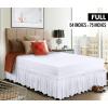 imageUtopia Bedding Queen Elastic Bed Ruffle  Easy Wrap Around Ruffle  Microfiber Bed Skirt with Adjustable Elastic Belt 16 Inch Tailored Drop  Hotel Quality Bedskirt Fade Resistant Queen GreyWhite