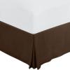 imageUtopia Bedding King Bed Skirt  Soft Quadruple Pleated Ruffle  Easy Fit with 16 Inch Tailored Drop  Hotel Quality Shrinkage and Fade Resistant King BlackBrown