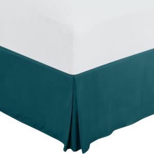 imageUtopia Bedding King Bed Skirt  Soft Quadruple Pleated Ruffle  Easy Fit with 16 Inch Tailored Drop  Hotel Quality Shrinkage and Fade Resistant King BlackTeal