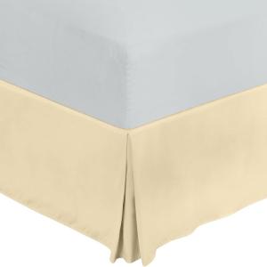 imageUtopia Bedding King Bed Skirt  Soft Quadruple Pleated Ruffle  Easy Fit with 16 Inch Tailored Drop  Hotel Quality Shrinkage and Fade Resistant King BlackBeige
