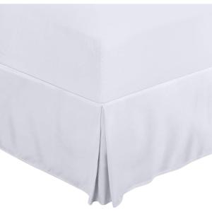 imageUtopia Bedding King Bed Skirt  Soft Quadruple Pleated Ruffle  Easy Fit with 16 Inch Tailored Drop  Hotel Quality Shrinkage and Fade Resistant King BlackWhite