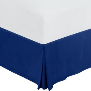 imageUtopia Bedding King Bed Skirt  Soft Quadruple Pleated Ruffle  Easy Fit with 16 Inch Tailored Drop  Hotel Quality Shrinkage and Fade Resistant King BlackRoyal Blue