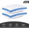 imageUtopia Bedding Bed Pillows for Sleeping Queen Size White Set of 2 Cooling Hotel Quality Gusseted Pillow for Back Stomach or Side SleepersBlue