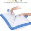 imageUtopia Bedding Bed Pillows for Sleeping Queen Size White Set of 2 Cooling Hotel Quality Gusseted Pillow for Back Stomach or Side SleepersBlue