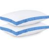 imageUtopia Bedding Bed Pillows for Sleeping Queen Size White Set of 2 Cooling Hotel Quality Gusseted Pillow for Back Stomach or Side SleepersBlue