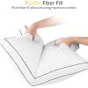imageUtopia Bedding Bed Pillows for Sleeping Queen Size White Set of 2 Cooling Hotel Quality Gusseted Pillow for Back Stomach or Side SleepersGreyWhite