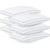 imageUtopia Bedding Bed Pillows for Sleeping Queen Size White Set of 2 Cooling Hotel Quality Gusseted Pillow for Back Stomach or Side SleepersGreyWhite