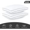 imageUtopia Bedding Bed Pillows for Sleeping Queen Size White Set of 2 Cooling Hotel Quality Gusseted Pillow for Back Stomach or Side SleepersGreyWhite
