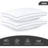 imageUtopia Bedding Bed Pillows for Sleeping Queen Size White Set of 2 Cooling Hotel Quality Gusseted Pillow for Back Stomach or Side SleepersGreyWhite