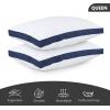 imageUtopia Bedding Bed Pillows for Sleeping Queen Size White Set of 2 Cooling Hotel Quality Gusseted Pillow for Back Stomach or Side SleepersNavy