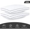 imageUtopia Bedding Bed Pillows for Sleeping Queen Size White Set of 2 Cooling Hotel Quality Gusseted Pillow for Back Stomach or Side SleepersNavyWhite