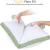 imageUtopia Bedding Bed Pillows for Sleeping Queen Size White Set of 2 Cooling Hotel Quality Gusseted Pillow for Back Stomach or Side SleepersSage Green