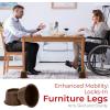 imageUtopia Bedding Bed Risers 3 Inch  8 Pack  Round Furniture Risers with Top AntiSlip Foam with Metal Plate ampamp Bottom Rubber Pads  Bed Risers Heavy Duty for Sofa Couch ampamp Chair Lifts BlackBrown