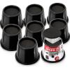 imageUtopia Bedding Bed Risers 3 Inch  8 Pack  Round Furniture Risers with Top AntiSlip Foam with Metal Plate ampamp Bottom Rubber Pads  Bed Risers Heavy Duty for Sofa Couch ampamp Chair Lifts BlackBlack
