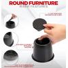 imageUtopia Bedding Bed Risers 3 Inch  8 Pack  Round Furniture Risers with Top AntiSlip Foam with Metal Plate ampamp Bottom Rubber Pads  Bed Risers Heavy Duty for Sofa Couch ampamp Chair Lifts BlackBlack
