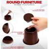 imageUtopia Bedding Bed Risers 3 Inch  8 Pack  Round Furniture Risers with Top AntiSlip Foam with Metal Plate ampamp Bottom Rubber Pads  Bed Risers Heavy Duty for Sofa Couch ampamp Chair Lifts BlackRed Brown