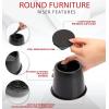 imageUtopia Bedding Bed Risers 3 Inch  8 Pack  Round Furniture Risers with Top AntiSlip Foam with Metal Plate ampamp Bottom Rubber Pads  Bed Risers Heavy Duty for Sofa Couch ampamp Chair Lifts BlackBlack