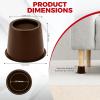 imageUtopia Bedding Bed Risers 3 Inch  8 Pack  Round Furniture Risers with Top AntiSlip Foam with Metal Plate ampamp Bottom Rubber Pads  Bed Risers Heavy Duty for Sofa Couch ampamp Chair Lifts BlackBrown