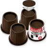 imageUtopia Bedding Bed Risers 3 Inch  8 Pack  Round Furniture Risers with Top AntiSlip Foam with Metal Plate ampamp Bottom Rubber Pads  Bed Risers Heavy Duty for Sofa Couch ampamp Chair Lifts BlackBrown