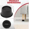 imageUtopia Bedding Bed Risers 3 Inch  8 Pack  Round Furniture Risers with Top AntiSlip Foam with Metal Plate ampamp Bottom Rubber Pads  Bed Risers Heavy Duty for Sofa Couch ampamp Chair Lifts BlackBlack