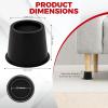 imageUtopia Bedding Bed Risers 3 Inch  8 Pack  Round Furniture Risers with Top AntiSlip Foam with Metal Plate ampamp Bottom Rubber Pads  Bed Risers Heavy Duty for Sofa Couch ampamp Chair Lifts BlackBlack