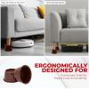 imageUtopia Bedding Bed Risers 3 Inch  8 Pack  Round Furniture Risers with Top AntiSlip Foam with Metal Plate ampamp Bottom Rubber Pads  Bed Risers Heavy Duty for Sofa Couch ampamp Chair Lifts BlackRed Brown