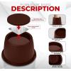 imageUtopia Bedding Bed Risers 3 Inch  8 Pack  Round Furniture Risers with Top AntiSlip Foam with Metal Plate ampamp Bottom Rubber Pads  Bed Risers Heavy Duty for Sofa Couch ampamp Chair Lifts BlackRed Brown