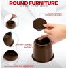 imageUtopia Bedding Bed Risers 3 Inch  8 Pack  Round Furniture Risers with Top AntiSlip Foam with Metal Plate ampamp Bottom Rubber Pads  Bed Risers Heavy Duty for Sofa Couch ampamp Chair Lifts BlackBrown