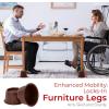 imageUtopia Bedding Bed Risers 3 Inch  8 Pack  Round Furniture Risers with Top AntiSlip Foam with Metal Plate ampamp Bottom Rubber Pads  Bed Risers Heavy Duty for Sofa Couch ampamp Chair Lifts BlackRed Brown