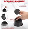 imageUtopia Bedding Bed Risers 3 Inch  8 Pack  Round Furniture Risers with Top AntiSlip Foam with Metal Plate ampamp Bottom Rubber Pads  Bed Risers Heavy Duty for Sofa Couch ampamp Chair Lifts BlackBlack