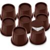 imageUtopia Bedding Bed Risers 3 Inch  8 Pack  Round Furniture Risers with Top AntiSlip Foam with Metal Plate ampamp Bottom Rubber Pads  Bed Risers Heavy Duty for Sofa Couch ampamp Chair Lifts BlackRed Brown