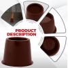 imageUtopia Bedding Bed Risers 3 Inch  8 Pack  Round Furniture Risers with Top AntiSlip Foam with Metal Plate ampamp Bottom Rubber Pads  Bed Risers Heavy Duty for Sofa Couch ampamp Chair Lifts BlackRed Brown